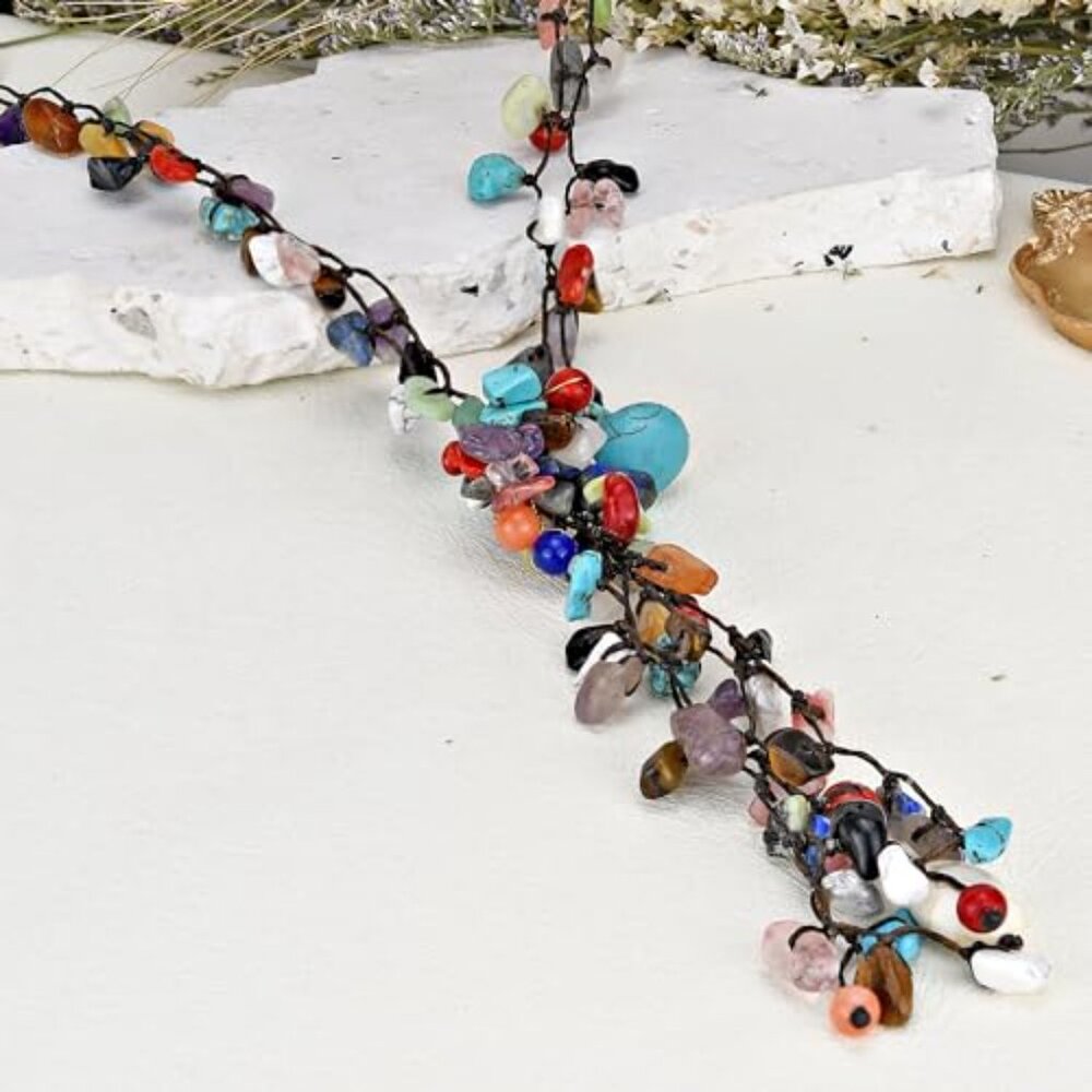 Handcrafted Multistrand Statement Necklace Boho Y… - image 3
